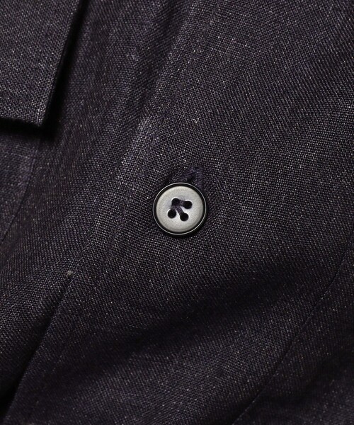 BRILLA per il gusto（ブリッラペルイルグースト）の「Massimo d’Augusto / 別注 TEO リネン シャツジャケット（シャツ/ブラウス・メンズ・ホワイト系その他2/ネイビー/インディゴブルー・MEDIUM/SMALL/LARGE）」の11枚目の写真