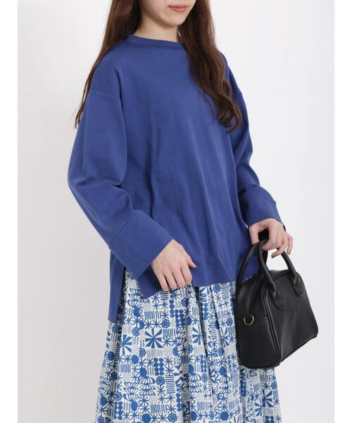 sm2rhythm（サマンサモスモスリズム）の「肩ボタン長袖プルオーバー（Tシャツ/カットソー・レディース・キナリ/グリーン/ネイビー・ﾌﾘ-）」の4枚目の写真