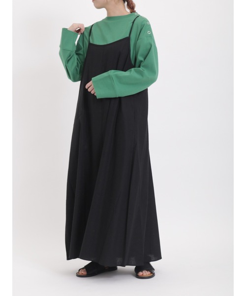 sm2rhythm（サマンサモスモスリズム）の「肩ボタン長袖プルオーバー（Tシャツ/カットソー・レディース・キナリ/グリーン/ネイビー・ﾌﾘ-）」の5枚目の写真