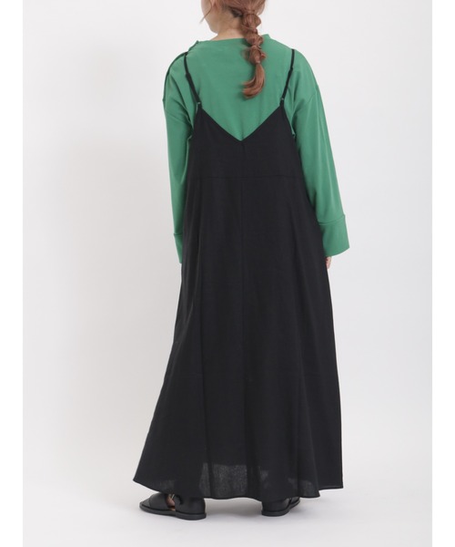 sm2rhythm（サマンサモスモスリズム）の「肩ボタン長袖プルオーバー（Tシャツ/カットソー・レディース・キナリ/グリーン/ネイビー・ﾌﾘ-）」の6枚目の写真