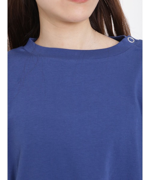 sm2rhythm（サマンサモスモスリズム）の「肩ボタン長袖プルオーバー（Tシャツ/カットソー・レディース・キナリ/グリーン/ネイビー・ﾌﾘ-）」の11枚目の写真