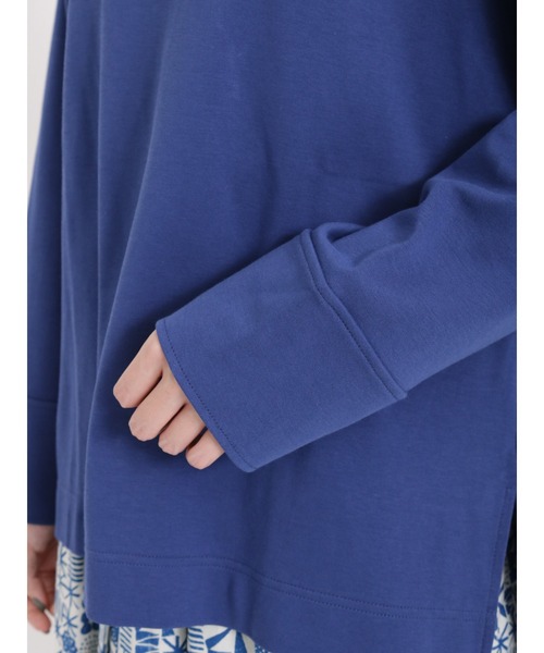 sm2rhythm（サマンサモスモスリズム）の「肩ボタン長袖プルオーバー（Tシャツ/カットソー・レディース・キナリ/グリーン/ネイビー・ﾌﾘ-）」の13枚目の写真