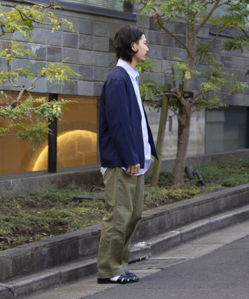 GLOSTER(グロスター)の「【GLOSTER/グロスター】ボタンレス ノーカラージャケット(ノーカラージャケット・メンズ・チャコールグレー/ベージュ/ネイビー・S/M/L)」の21枚目の写真