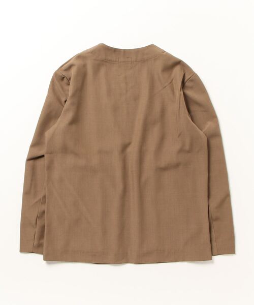 GLOSTER(グロスター)の「【GLOSTER/グロスター】ボタンレス ノーカラージャケット(ノーカラージャケット・メンズ・チャコールグレー/ベージュ/ネイビー・S/M/L)」の7枚目の写真