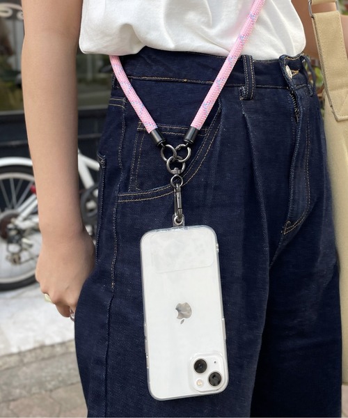 CPCM(シーピーシーエム)の「太コードスマホショルダー(スマホグッズ・レディース・カーキ/オレンジ/ブラック/ピンク・FREE)」の13枚目の写真