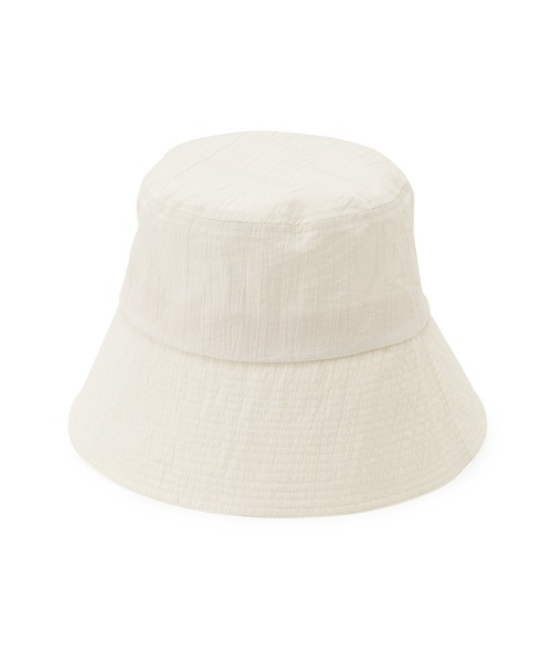 VIS(ビス)の「【UVカット・抗菌防臭】ワッシャーダウンブリムバケットハット(ハット・レディース・ブラック/オフホワイト・FREE)」の10枚目の写真