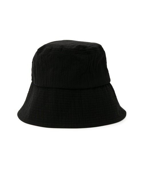 VIS(ビス)の「【UVカット・抗菌防臭】ワッシャーダウンブリムバケットハット(ハット・レディース・ブラック/オフホワイト・FREE)」の4枚目の写真