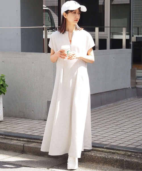 tiptop(ティップトップ)の「スムースタック裾フレアフレンチワンピース(ワンピース・レディース・ブラック/グレー/ダークグレー/ブラック系その他・FREE/L)」の10枚目の写真