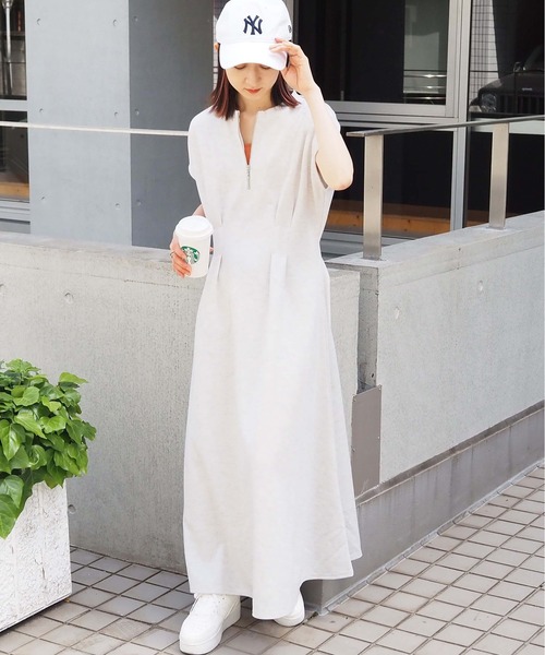 tiptop(ティップトップ)の「スムースタック裾フレアフレンチワンピース(ワンピース・レディース・ブラック/グレー/ダークグレー/ブラック系その他・FREE/L)」の12枚目の写真