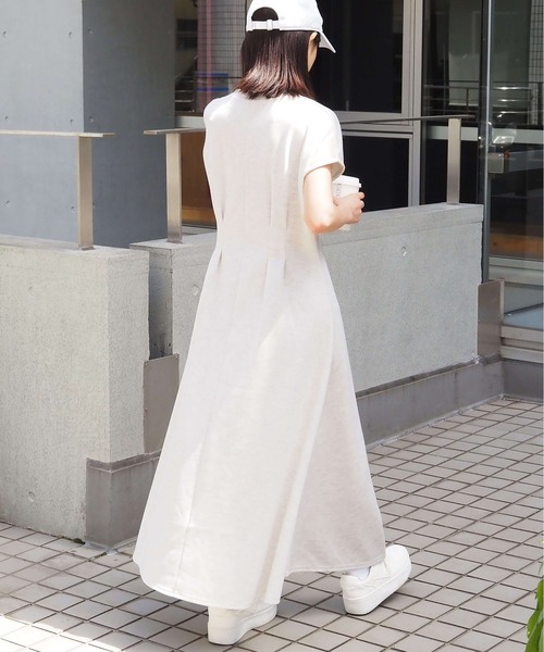 tiptop(ティップトップ)の「スムースタック裾フレアフレンチワンピース(ワンピース・レディース・ブラック/グレー/ダークグレー/ブラック系その他・FREE/L)」の13枚目の写真