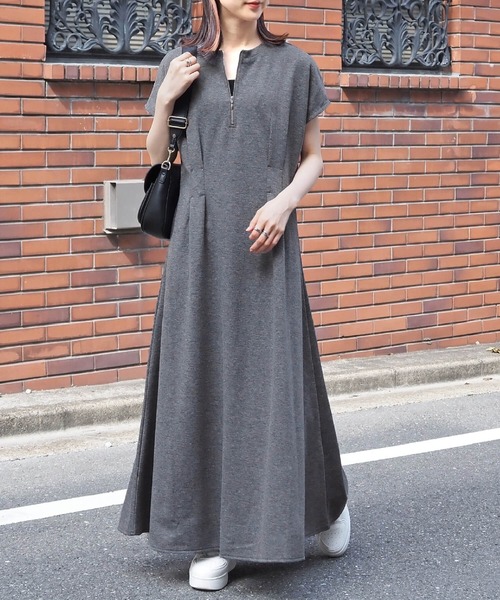 tiptop(ティップトップ)の「スムースタック裾フレアフレンチワンピース(ワンピース・レディース・ブラック/グレー/ダークグレー/ブラック系その他・FREE/L)」の20枚目の写真