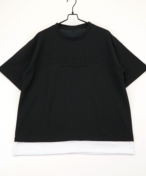 Burner(バーナー)の「【GROOVY STORE】ジョーゼットフェィクレイヤードビッグTシャツ(Tシャツ/カットソー・メンズ・ブラック/ライトグレー/C/その他2/その他1/ダークグリーン/その他3/A/B・L/LL/M)」の5枚目の写真