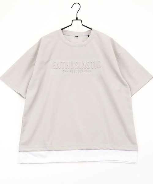 Burner(バーナー)の「【GROOVY STORE】ジョーゼットフェィクレイヤードビッグTシャツ(Tシャツ/カットソー・メンズ・ブラック/ライトグレー/C/その他2/その他1/ダークグリーン/その他3/A/B・L/LL/M)」の6枚目の写真