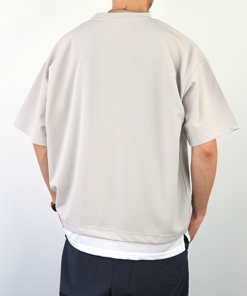 Burner(バーナー)の「【GROOVY STORE】ジョーゼットフェィクレイヤードビッグTシャツ(Tシャツ/カットソー・メンズ・ブラック/ライトグレー/C/その他2/その他1/ダークグリーン/その他3/A/B・L/LL/M)」の20枚目の写真