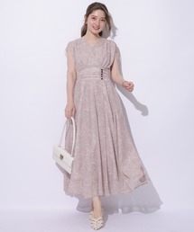 Apuweiser-riche ラインフラワーパイピングワンピース Apuweiser-riche（アプワイザーリッシェ）の「ラインフラワー