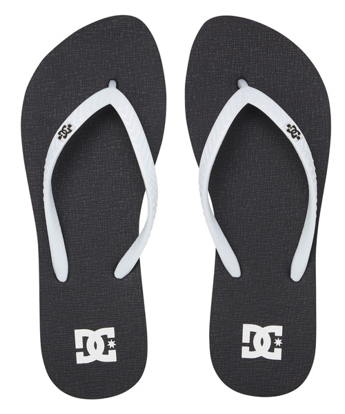 DC SHOES(ディーシーシューズ)の「Ws SPRAY SE/DCビーサン(ビーチサンダル)(サンダル・レディース・ブラック×ホワイト・22cm/23cm/24cm/25cm)」の1枚目の写真