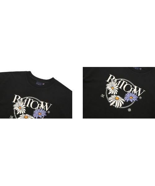 ROMANTIC CROWN（ロマンティッククラウン）の「A'GEM/9 × .kom『ROMANTIC CROWN/ロマンティッククラウン』ROUND FLOWER TEE SHIRT/ラウンドフラワー 半袖Tシャツ（Tシャツ/カットソー・レディース・ライトグレー/ブラック・M/L）」の14枚目の写真