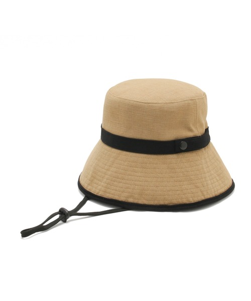 ROPE' PICNIC(ロペピクニック)の「遮光・ウォッシャブル/麻調ワイドブリムダウンハット(ハット・レディース・ブラック/ベージュ・FREE)」の8枚目の写真