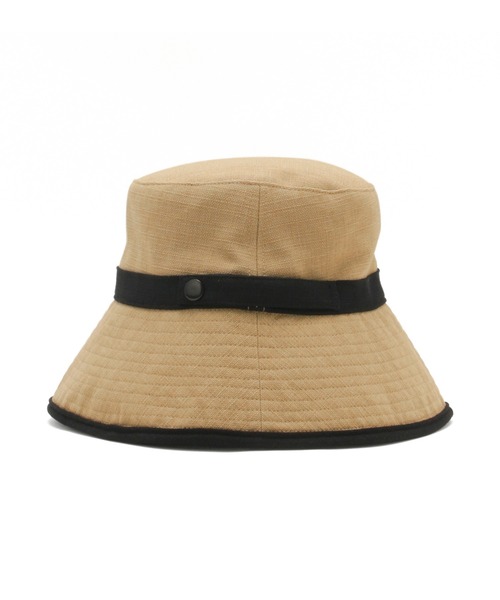ROPE' PICNIC(ロペピクニック)の「遮光・ウォッシャブル/麻調ワイドブリムダウンハット(ハット・レディース・ブラック/ベージュ・FREE)」の3枚目の写真