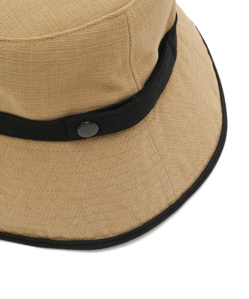 ROPE' PICNIC(ロペピクニック)の「遮光・ウォッシャブル/麻調ワイドブリムダウンハット(ハット・レディース・ブラック/ベージュ・FREE)」の11枚目の写真