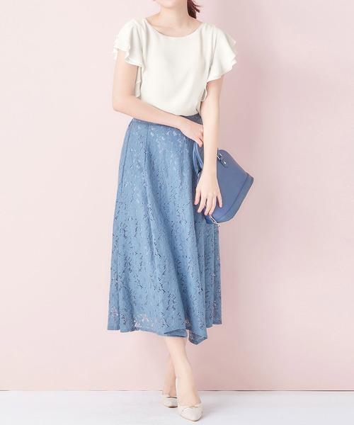 alotta(アロッタ)の「楊柳シフォン袖フリルブラウス(シャツ/ブラウス・レディース・モカ/ピンクベージュ/オフホワイト/ライトグレー/ブラック/パープル/ラベンダー/グリーン/ミント・LARGE/MEDIUM/XX-LARGE/X-LARGE)」の20枚目の写真