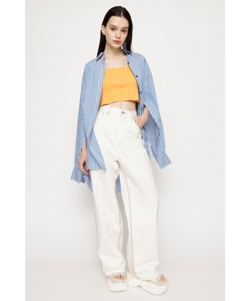 SLY（スライ）の「LOOSE OVER ARMSLIT STRIPE SH ルーズ オーバーサイズ アームスリット ストライプ シャツ ビッグサイズ（シャツ/ブラウス・レディース・ブルー系その他/ブラック系その他2・FREE）」の19枚目の写真