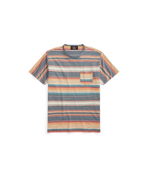 RRL（ダブル アール エル）の「ストライプド ジャージー ポケット T 