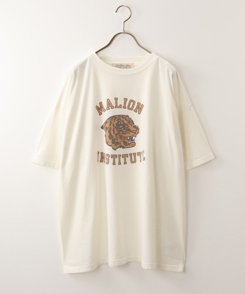REMI RELIEF（レミレリーフ）の「[REMI RELIEF/レミレリーフ] 別注 MALION INSTITUTE SP加工プリントTシャツ（Tシャツ/カットソー・レディース・オフホワイト・M）」の3枚目の写真
