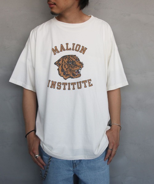 REMI RELIEF（レミレリーフ）の「[REMI RELIEF/レミレリーフ] 別注 MALION INSTITUTE SP加工プリントTシャツ（Tシャツ/カットソー・レディース・オフホワイト・M）」の5枚目の写真