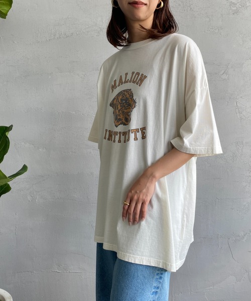 REMI RELIEF（レミレリーフ）の「[REMI RELIEF/レミレリーフ] 別注 MALION INSTITUTE SP加工プリントTシャツ（Tシャツ/カットソー・レディース・オフホワイト・M）」の14枚目の写真