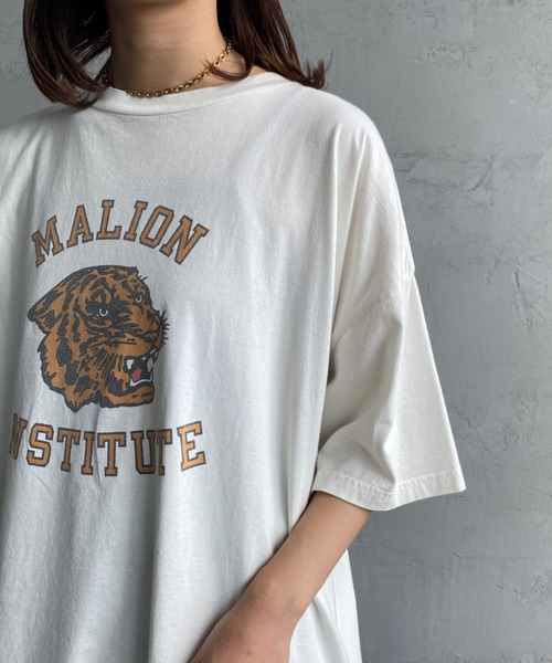 REMI RELIEF（レミレリーフ）の「[REMI RELIEF/レミレリーフ] 別注 MALION INSTITUTE SP加工プリントTシャツ（Tシャツ/カットソー・レディース・オフホワイト・M）」の8枚目の写真
