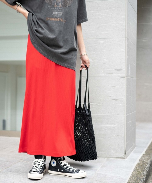 WEGO（ウィゴー）の「WEGO/カラーリブイージーロングスカート
