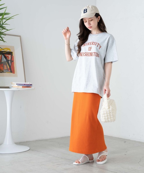 8点おまとめ＊WEGO＊オレンジ リブ ロングスカート タイトスカート ウィゴー 8点おまとめ＊WEGO＊オレンジ リブ ロングスカート タイトスカート