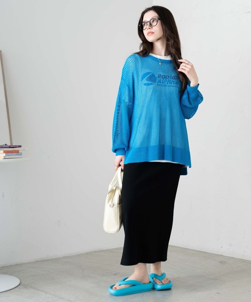 WEGO（ウィゴー）の「WEGO/カラーリブイージーロングスカート（スカート・レディース・グリーン/オレンジ/ブラック/レッド/ブルー・FREE）」の9枚目の写真