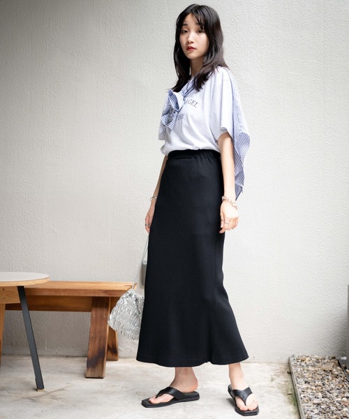 WEGO（ウィゴー）の「WEGO/カラーリブイージーロングスカート（スカート・レディース・グリーン/オレンジ/ブラック/レッド/ブルー・FREE）」の21枚目の写真