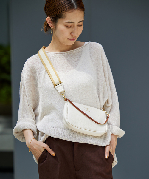 FRAMeWORK(フレームワーク)の「≪追加≫【YOUNG&OLSEN/ヤングアンドオルセン】別注ストラップ付き2WAYポーチ(ショルダーバッグ・レディース・ブラック/ホワイト・FREE)」の11枚目の写真