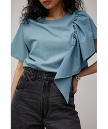SIDE RUFFLE ASYMMETRY TOPS/サイドラッフルアシンメトリートップス