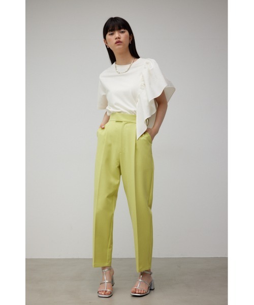 AZUL by moussy（アズールバイマウジー）の「SIDE RUFFLE ASYMMETRY TOPS/サイドラッフルアシンメトリートップス（Tシャツ/カットソー・レディース・ライトブルー/ブラック/オフホワイト・SMALL/MEDIUM）」の14枚目の写真