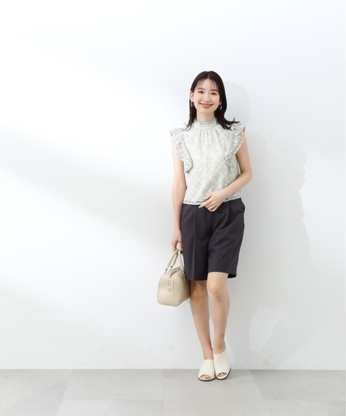 N.Natural beauty basic - N. Natural BeautyBasicヴィンテージハイネックレースブラウス N.（N. Natural Beauty Basic）（エヌエヌナチュラル