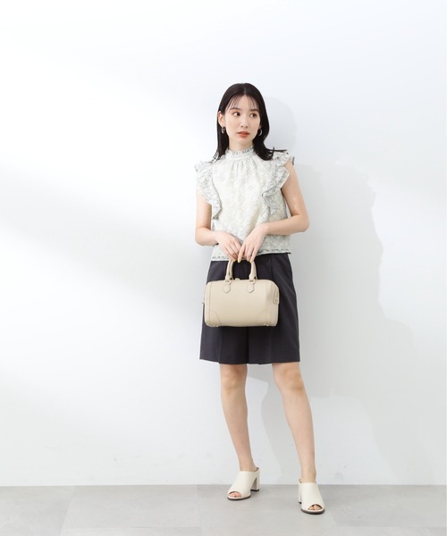 N.（N. Natural Beauty Basic）（エヌエヌナチュラルビューティーベーシック）の「◆ハイネックレースブラウス（シャツ/ブラウス・レディース・ブラック/ライトグリーン・MEDIUM）」の16枚目の写真