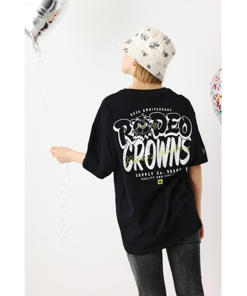 RODEO CROWNS WIDE BOWL(ロデオクラウンズワイドボウル)の「LIMITED BIG FACE Tシャツ(Tシャツ/カットソー・レディース・ブラック/オフホワイト・FREE)」の5枚目の写真