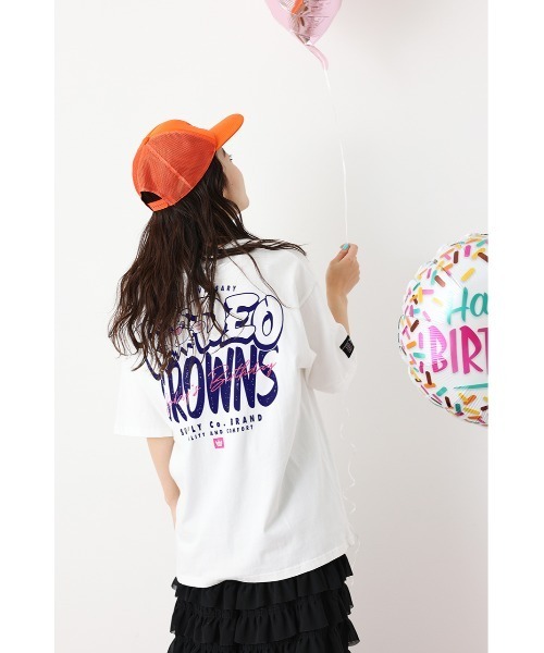 RODEO CROWNS WIDE BOWL(ロデオクラウンズワイドボウル)の「LIMITED BIG FACE Tシャツ(Tシャツ/カットソー・レディース・ブラック/オフホワイト・FREE)」の9枚目の写真