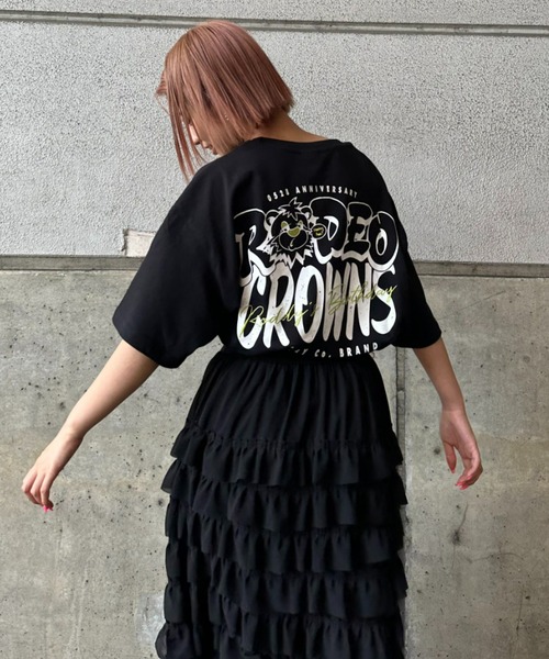 RODEO CROWNS WIDE BOWL(ロデオクラウンズワイドボウル)の「LIMITED BIG FACE Tシャツ(Tシャツ/カットソー・レディース・ブラック/オフホワイト・FREE)」の14枚目の写真