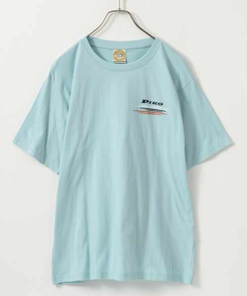 Mac-House（マックハウス）の「PIKO ピコ プリントTシャツ サンセット柄（Tシャツ/カットソー・メンズ・ホワイト/サックスブルー/ネイビー・M/L/XL）」の4枚目の写真