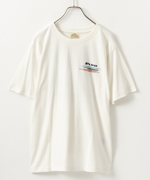 Mac-House（マックハウス）の「PIKO ピコ プリントTシャツ サンセット柄（Tシャツ/カットソー・メンズ・ホワイト/サックスブルー/ネイビー・M/L/XL）」の5枚目の写真