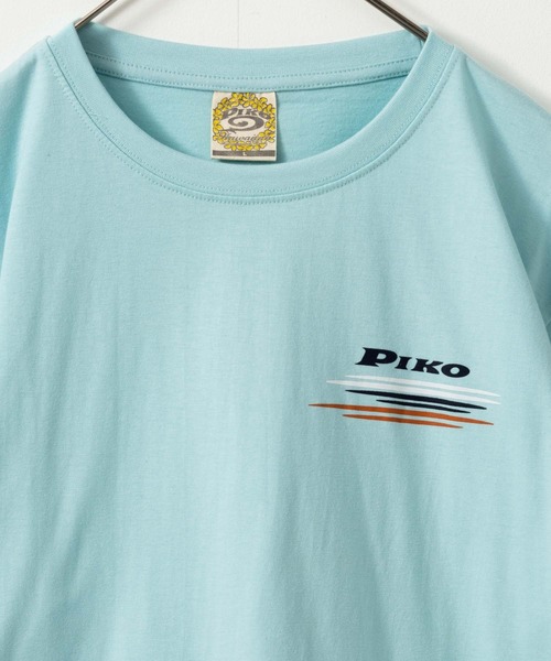 Mac-House（マックハウス）の「PIKO ピコ プリントTシャツ サンセット柄（Tシャツ/カットソー・メンズ・ホワイト/サックスブルー/ネイビー・M/L/XL）」の7枚目の写真
