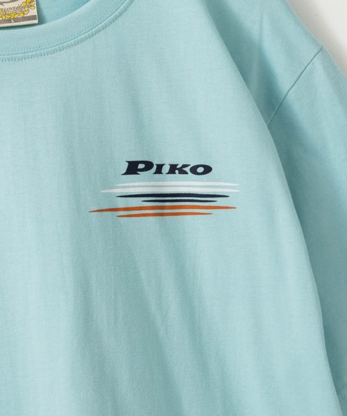 Mac-House（マックハウス）の「PIKO ピコ プリントTシャツ サンセット柄（Tシャツ/カットソー・メンズ・ホワイト/サックスブルー/ネイビー・M/L/XL）」の10枚目の写真