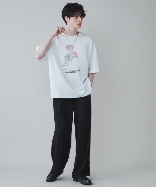 LUCY（ルーシー）の「LUCY/トロミ フラワーモチーフドルマンT（Tシャツ/カットソー・メンズ・その他1/その他2/その他3・MEDIUM/LARGE）」の4枚目の写真