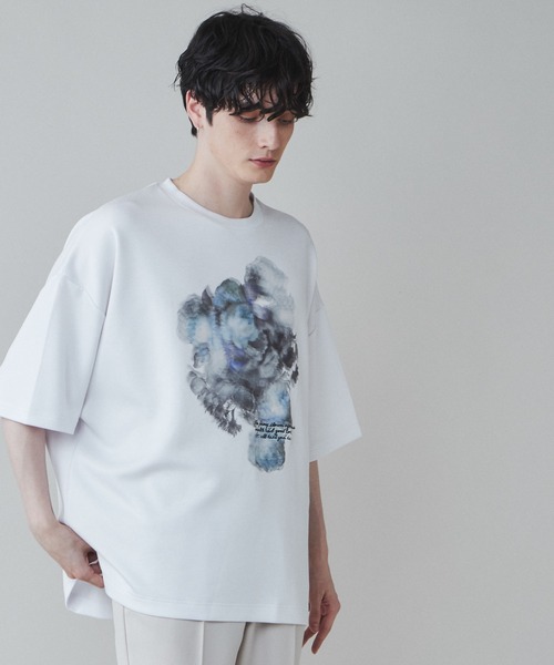 LUCY（ルーシー）の「LUCY/トロミ フラワーモチーフドルマンT（T