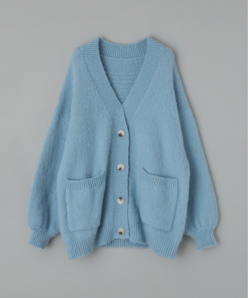 Olu.（オルドット）の「ボリュームカラーニットカーディガン（カーディガン/ボレロ・レディース・グリーン/ベージュ系その他/ライトグレー/ライトブルー/パープル・FREE）」の15枚目の写真